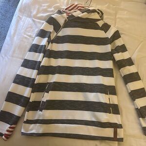 Striped Hoodie with Kangaroo Pocket